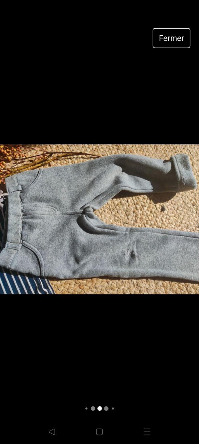 Lot 3 ans pantalon jogging fourré polaire lainage sous pull - photo numéro 4