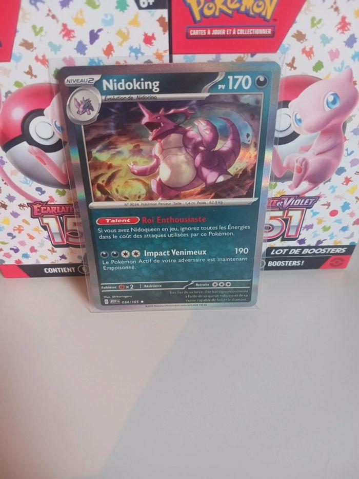 Carte pokémon Nidoking holo mew 034/165 - photo numéro 1