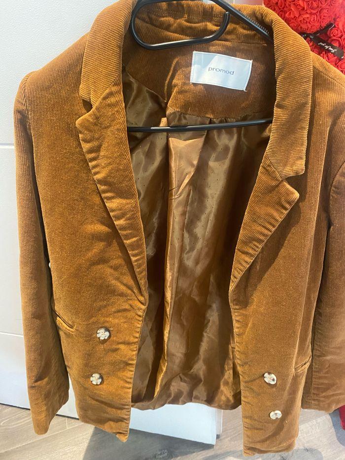 Veste velours camel - photo numéro 3