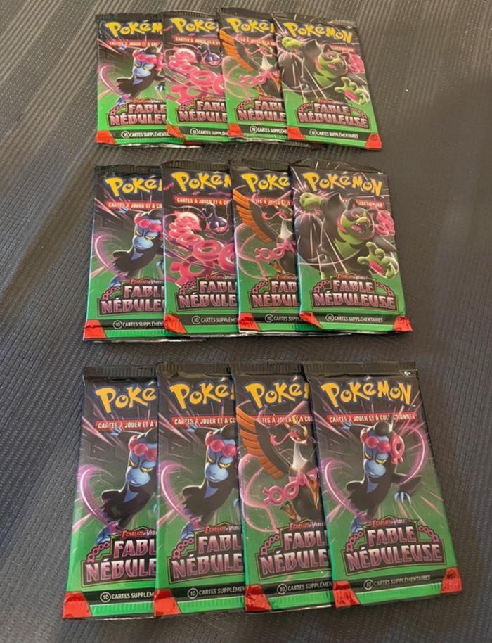 Lot 12 booster Pokémon fable nébuleuse - photo numéro 2