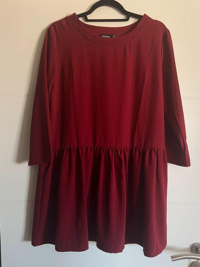 Robe rouge/bordeaux Boohoo - photo numéro 1