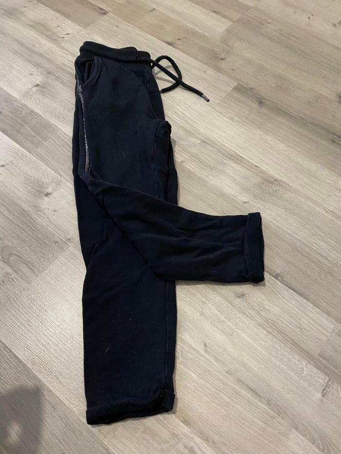 Pantalon jogging noir bande argenté u essentiel 3 ans - photo numéro 7