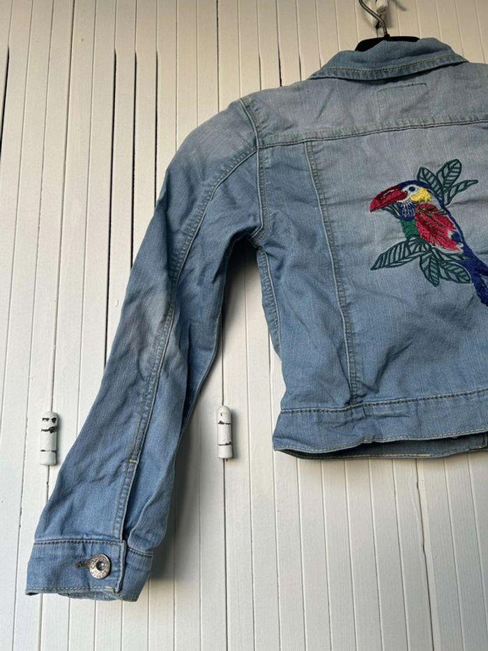 Veste en jean bleue claire toucan brodé au dos Catimini - photo numéro 8