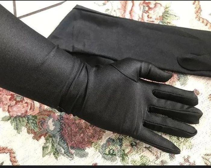 Gants noirs jusqu'au coude tactiles 🌸 - photo numéro 4