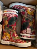 Bottes pluie aigle 28 fleurs roses