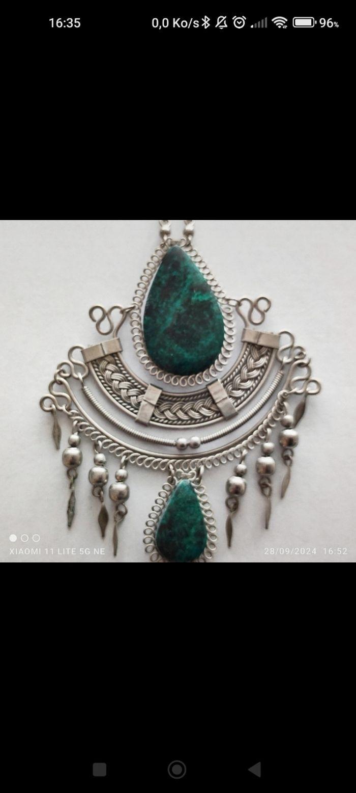 Très beau collier malachite - photo numéro 4