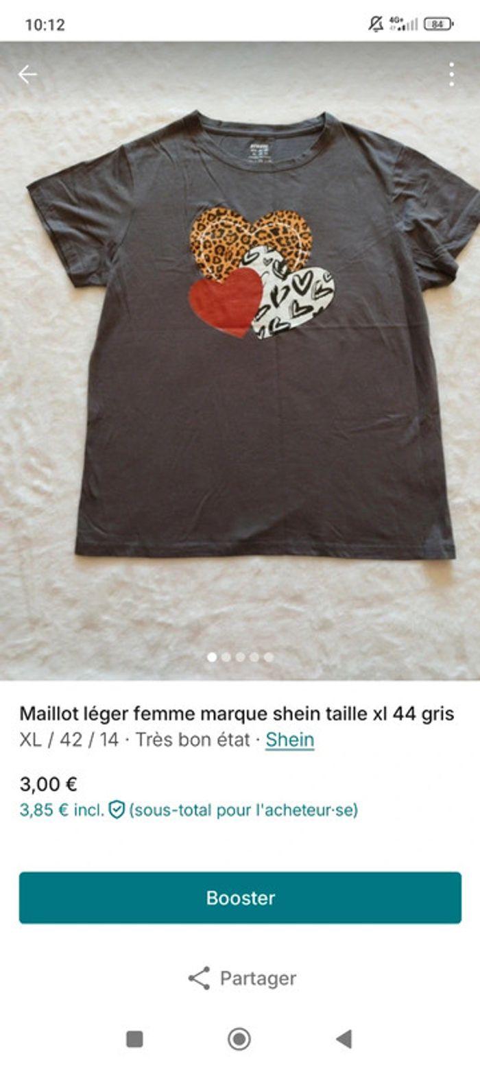 Lot de tee shirt femme désigne neuf taille xl marque shein - photo numéro 3