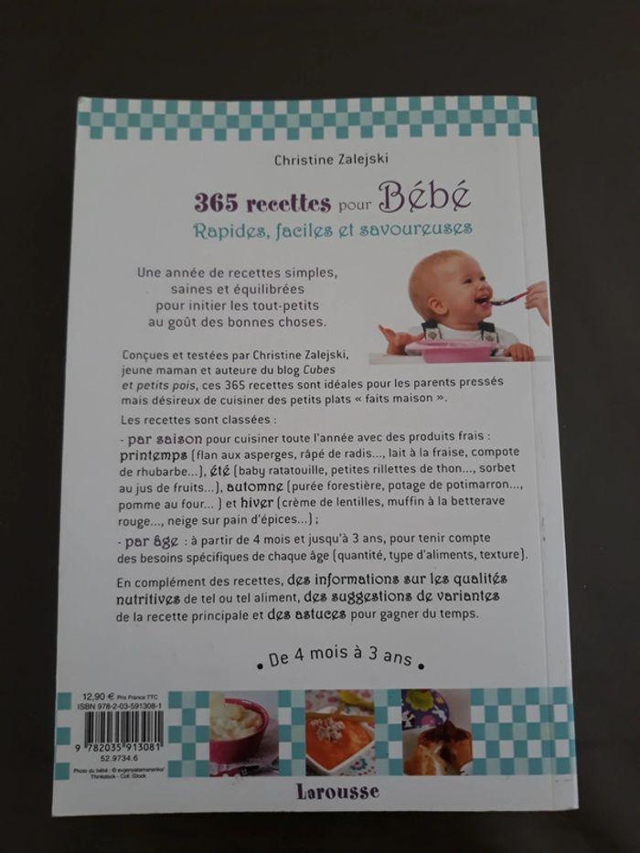 Livre 365 recettes pour Bébé - photo numéro 2