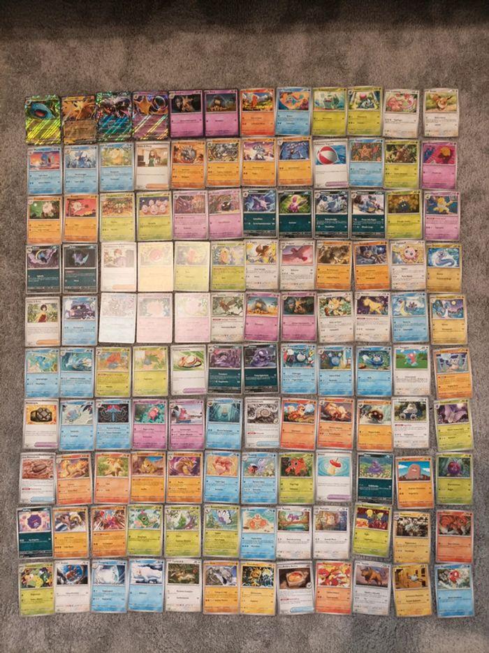 Lot de 120 Cartes Pokemon 151 Holo Reverse Electhor Florizarre Alakazam Arbok EX - photo numéro 1