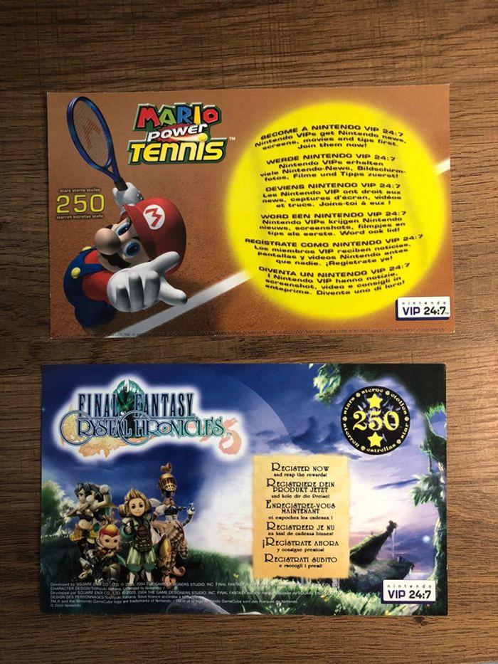 Lot de 5 cartes à codes Nintendo VIP dont 1 non découvert game cube - photo numéro 4