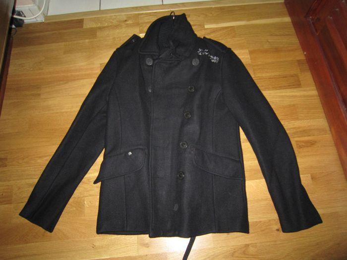 manteau noir en laine "superdry" impeccable XL - photo numéro 1