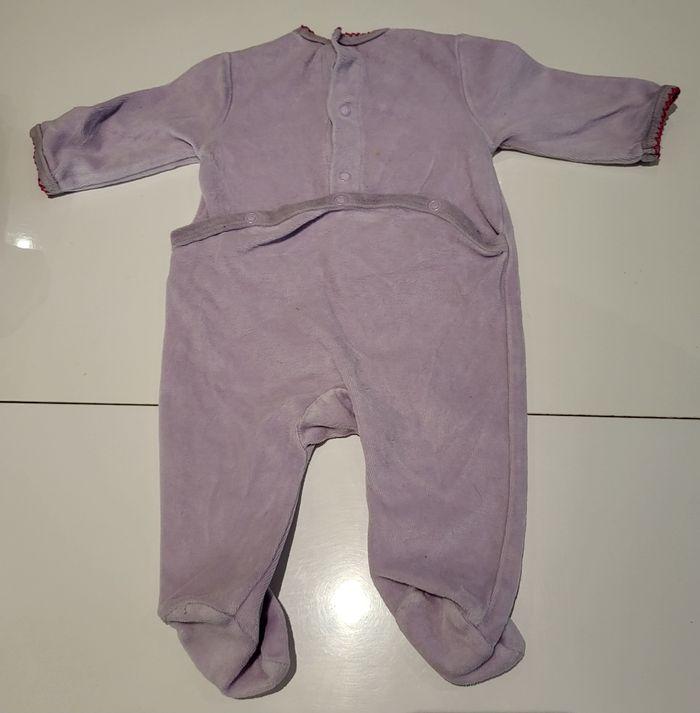 Lot de 2 pyjamas velours bébé fille 3 mois - photo numéro 3