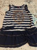 Robe orchestra marine et blanc 2 ans be