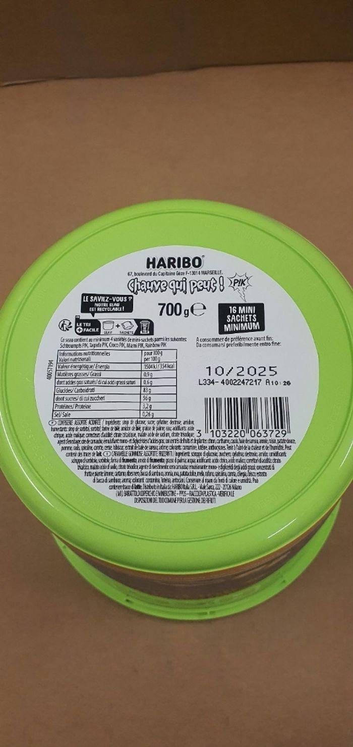 Lot de 6 seau Haribo Pik de 700g - photo numéro 2