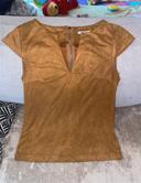 T shirt daim camel