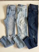 Lot 3 jeans Stradivarius Bershka 32 taille haute slim