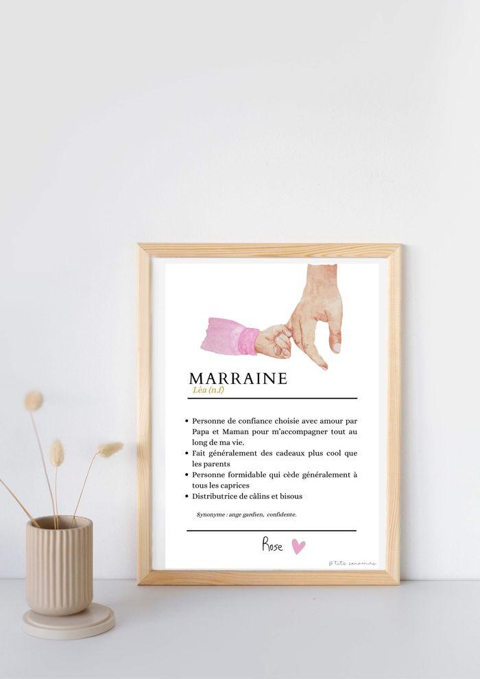 Affiche pour une marraine d’amour - photo numéro 1