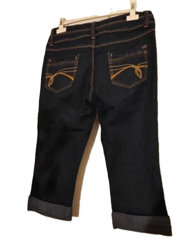 Pantacourt marine denim collection. Taille 38. Mim - photo numéro 2