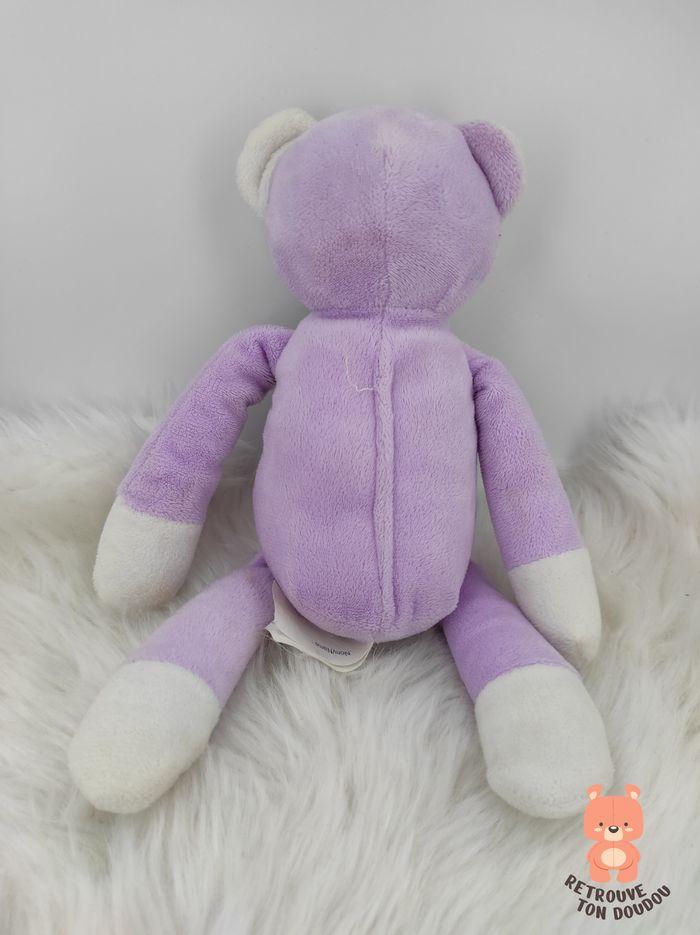 Doudou Ours Violet Musti de Mustela - photo numéro 2