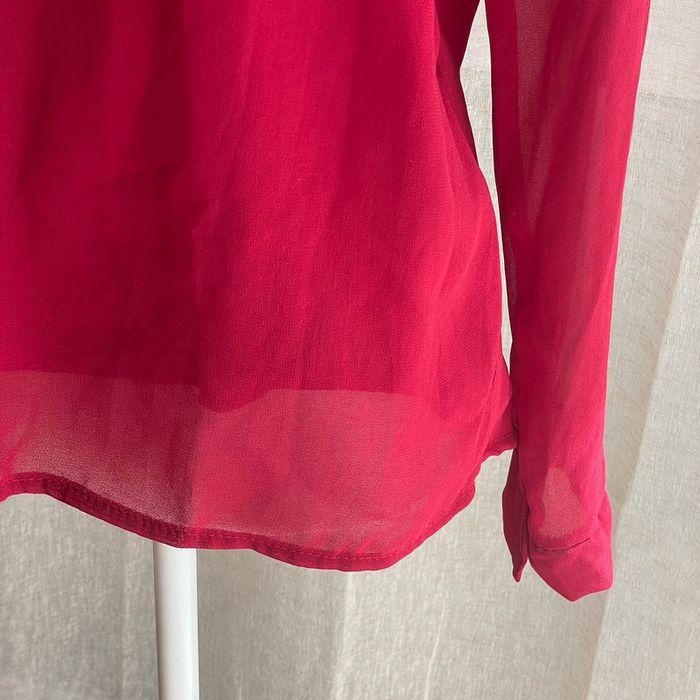 Blouse rouge bordeau transparente - photo numéro 3