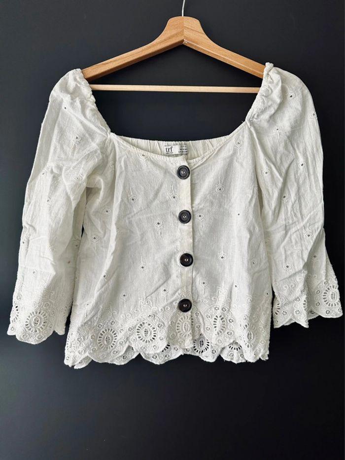 Blouse blanche bohème Zara Taille S - photo numéro 1