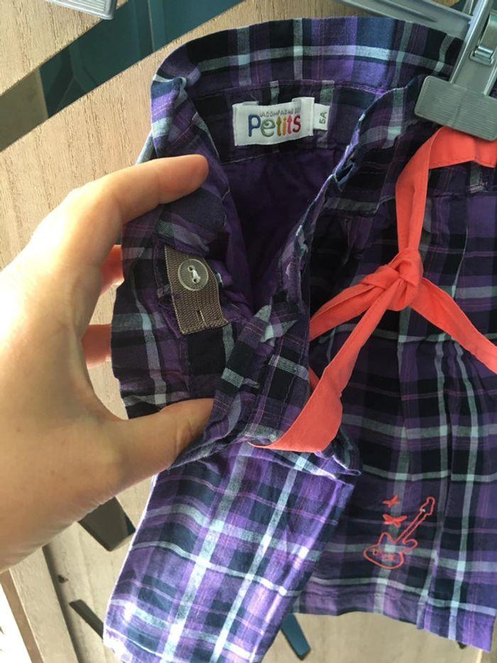 Ensemble 2 pièces jupe chemise fille 5 ans LCDP - photo numéro 7