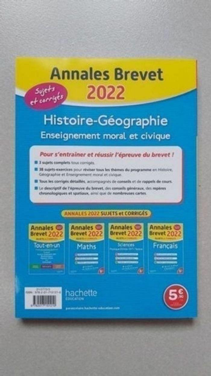 Annales brevet 2022 Histoire Géographie EMC - photo numéro 2