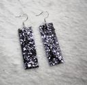 boucles or fêtes noires paillettes cr arg 925 neuves