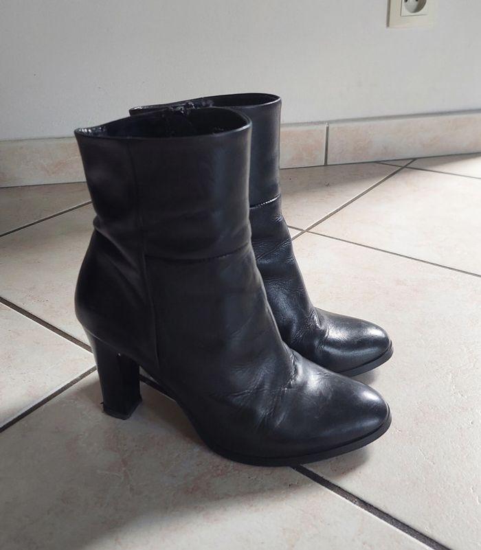 Bottines noires en cuir Softgrey - photo numéro 1