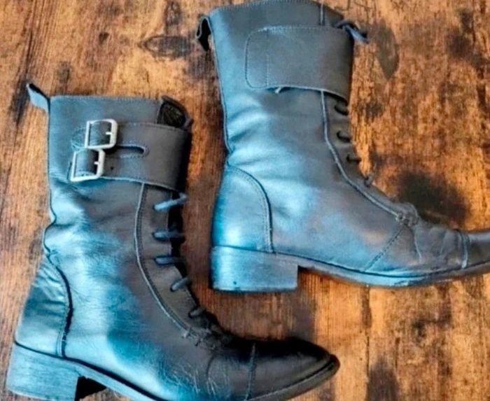 Bottes cuir mi mollets T 37 - photo numéro 2