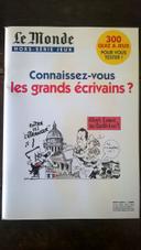 Livre jeux avec les solutions Le Monde hors série "Connaissez-vous les grands écrivains ?"