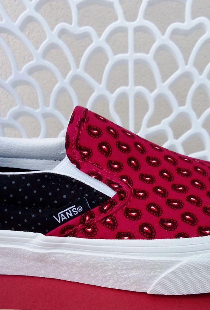 Baskets Slip on Vans multicolores Cachemire et fleurs taille 35 - photo numéro 12