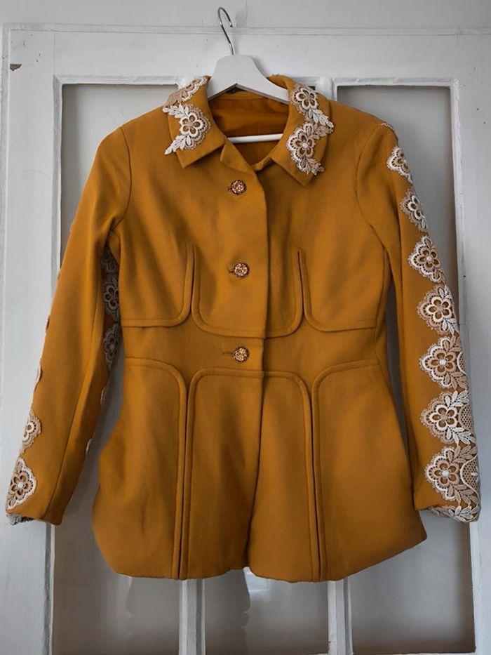 🤎 Veste vintage broderie laine 36 🤎 - photo numéro 1