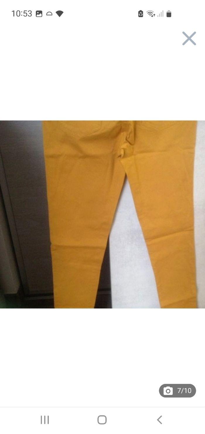 Pantalon slim / skinny moutarde 14 ans Monoprix Kids - photo numéro 7