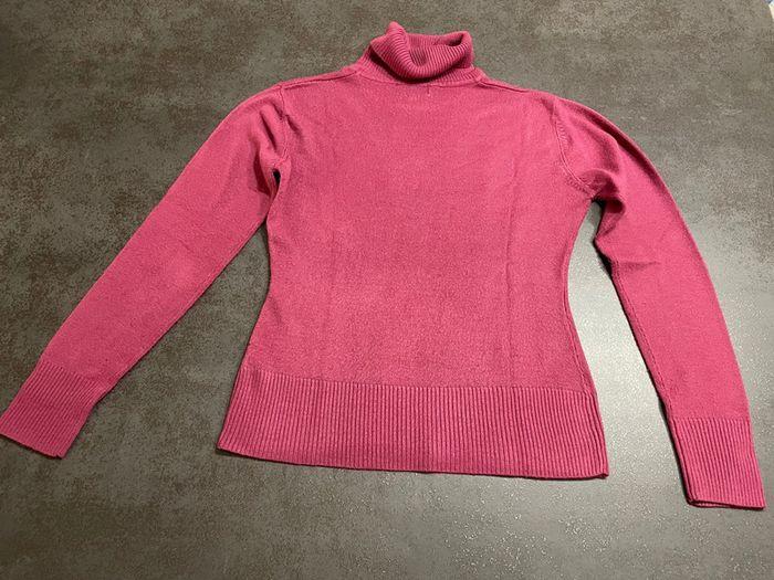 Pull col roulé femme fuschia T38 - photo numéro 4