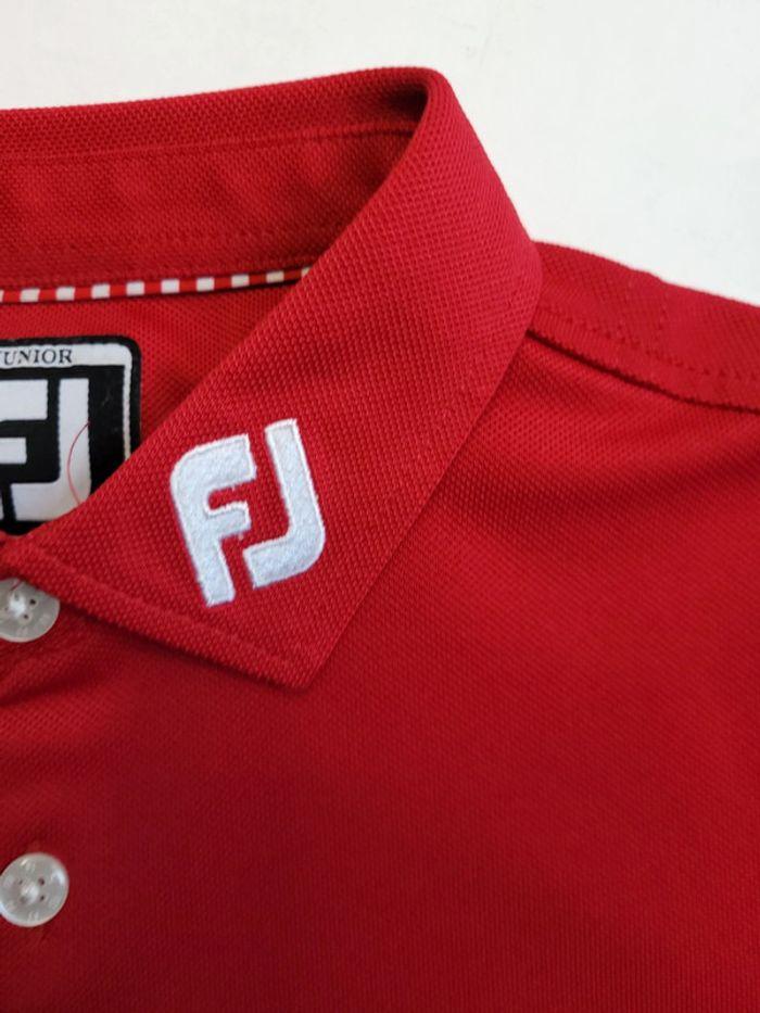 Polo Footjoy Stade Français Rugby rouge bordeaux taille S enfant en très bon état - photo numéro 8