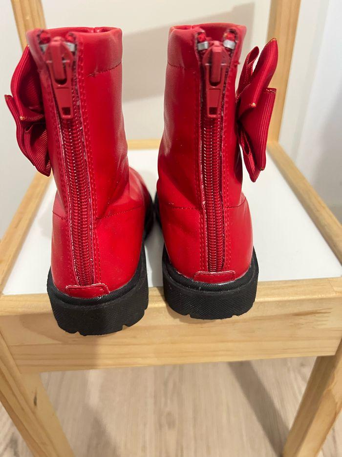 Bottines rouge fille en pointure 26 en très bon état - photo numéro 10