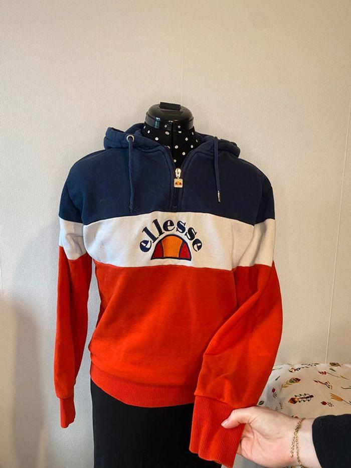 Sweat à capuche tricolore Ellesse taille S / 36 - photo numéro 3