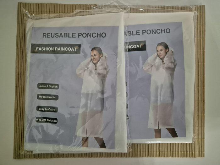 Lot de 2 Poncho de Pluie Adulte imperméable, Réutilisable Cape de Pluie Unisexe - photo numéro 2