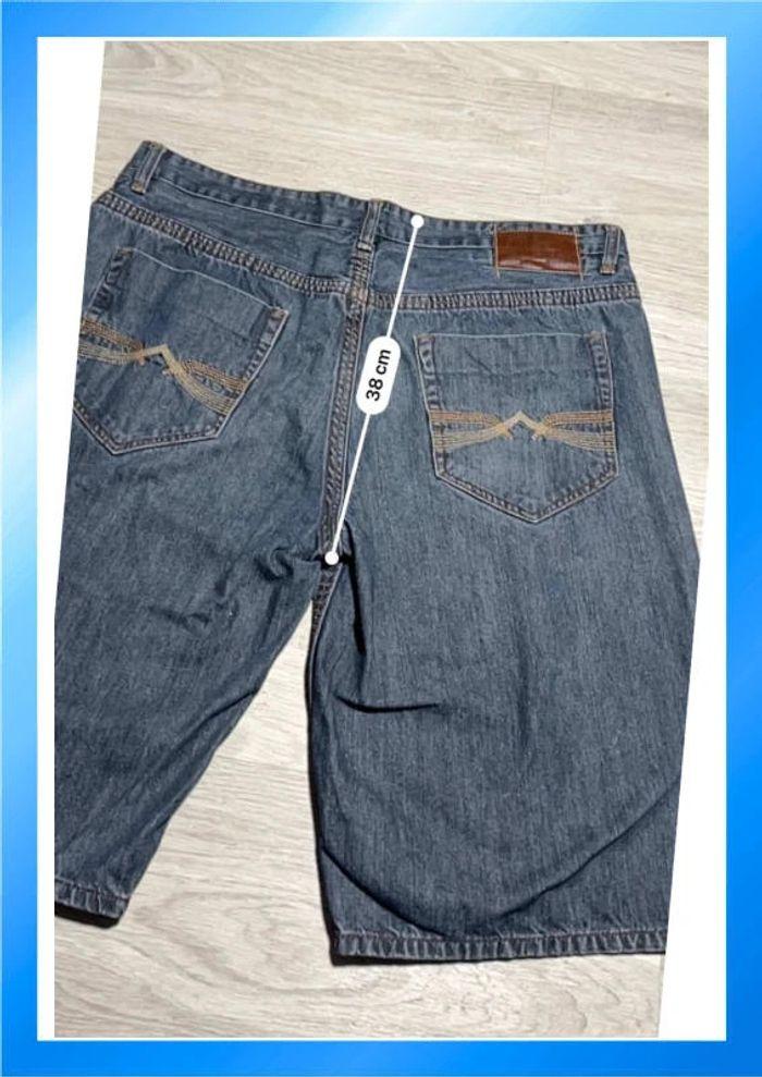 🩳 Short vintage brodé hip hop Ecko UNLTD en jean Bleu Taille 40 XL 🩳 - photo numéro 5