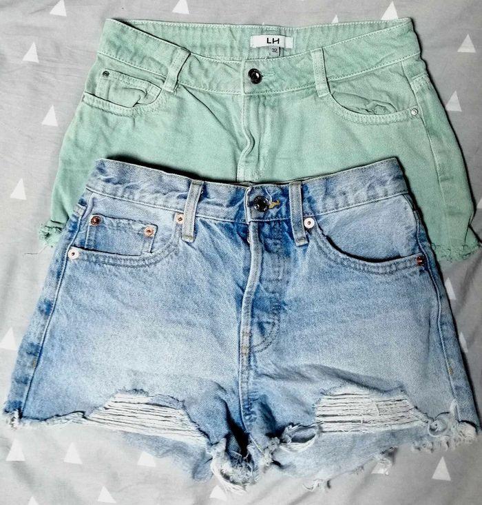 lot 2 shorts taille xxs mango la halle - photo numéro 1