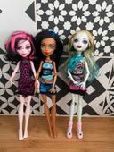 Lot de 3 poupées monster high