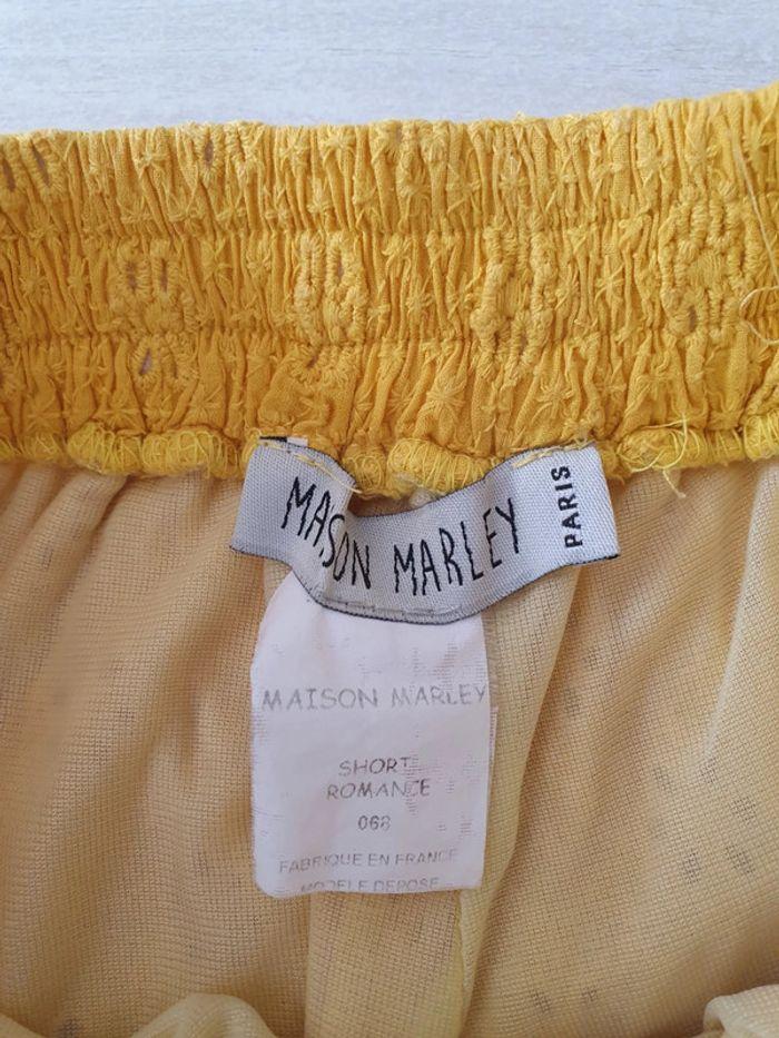 Short broderie anglaise Jaune - Maison Marley - Taille 1 - photo numéro 3