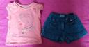 Tee shirt + short fille 2 ans