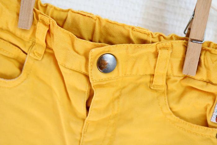 Pantalon jean jaune doublé, Tissaia, 12 mois - photo numéro 4