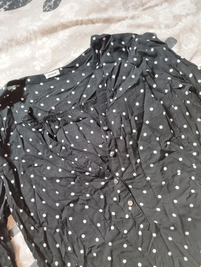 Chemise noir a pois - photo numéro 2