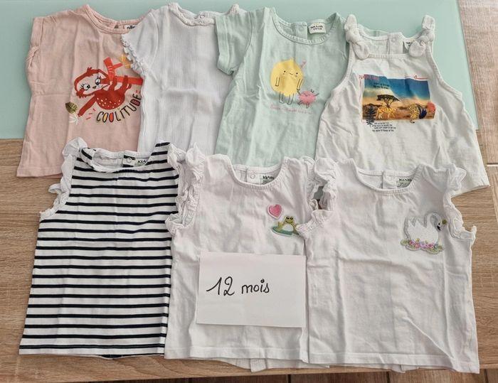 Lot de 7 t-shirts manches courtes 12 mois