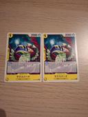 Lot de 2 cartes one piece op08 100