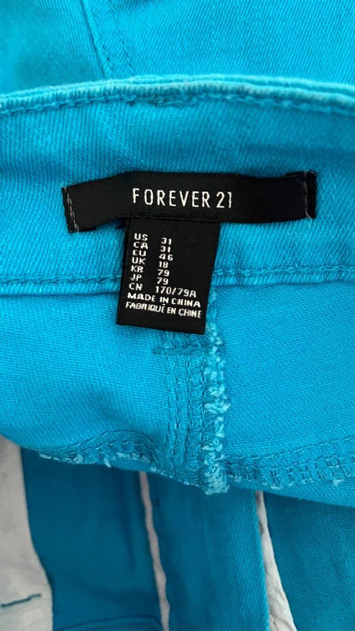 Short en jean bleu Forever 21 - photo numéro 4