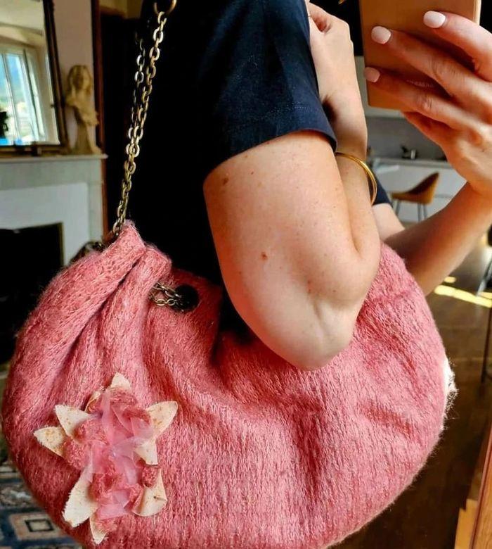 Sac vintage Lollipops rose y2k et sa pochette assortie - photo numéro 1